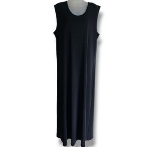Channa Black Maxi Dress‎ Size XL Classic Sheath Capsule Wardrobe Sleeveless